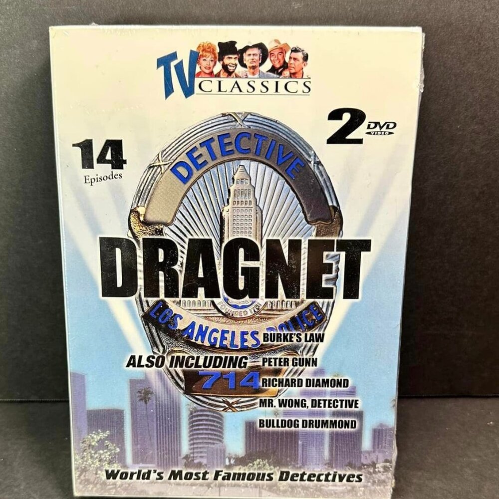 New Factory Sealed "Dragnet" (DVD 2003) 14 episodes 2 DVD
